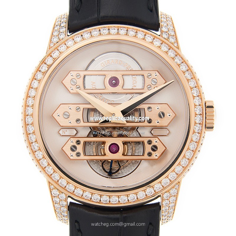 Girard Perregaux BRIDGES 99193D52I000-BA6A Manual Wind 18kt Rose Gold & Diamonds
