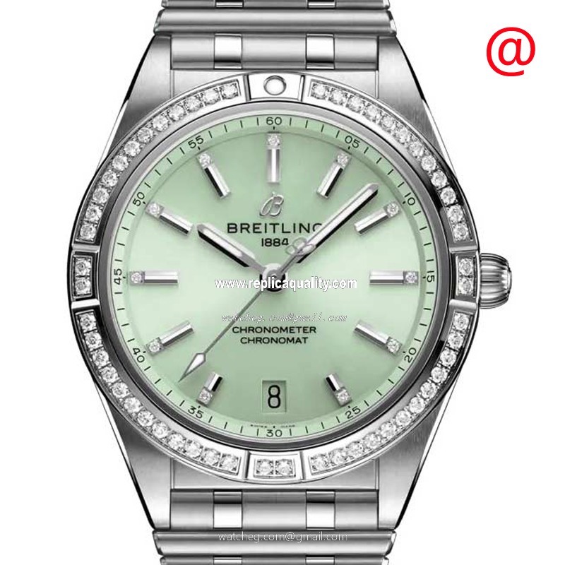 Breitling CHRONOMAT B01 A10380591L1A1 Automatic Stainless Steel & Diamonds Green