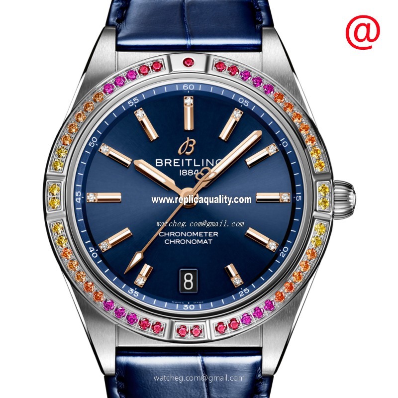 Breitling CHRONOMAT B01 A10380611C1P1 Automatic Stainless Steel & Diamonds Blue