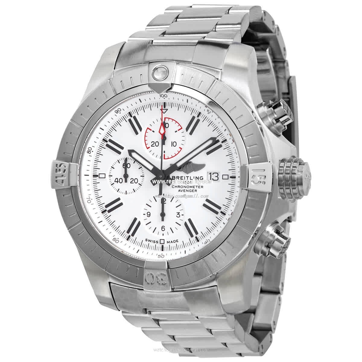 Breitling SUPER AVENGER CHRONOGRAPH 48 A133751A1A1A1 Automatic Stainless Steel White