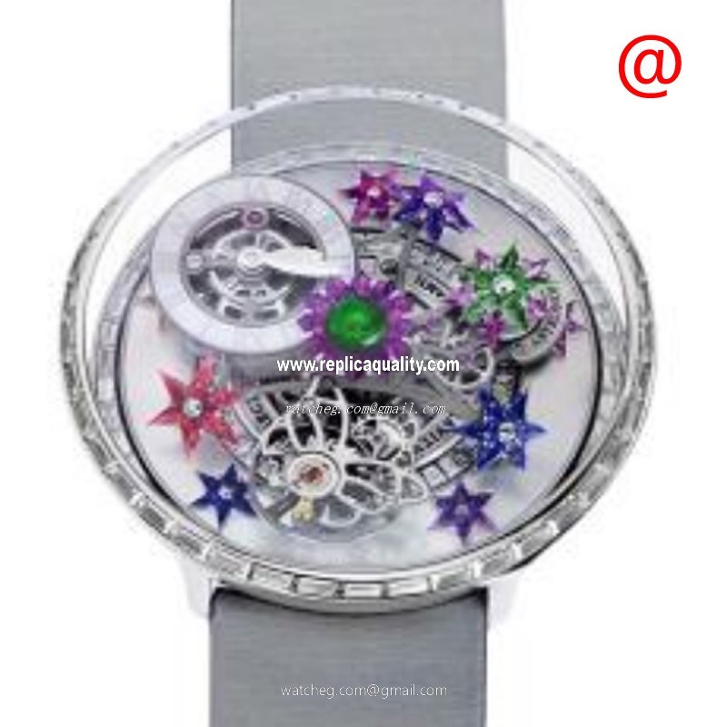 Jacob & Co FLEURS DE JARDIN AF321.30.BC.AA.A Automatic 18kt White Gold & Diamond Transparent Skull