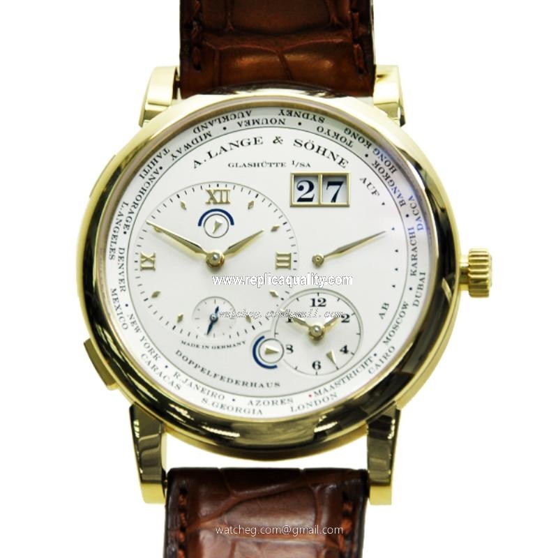 A Lange & Sohne GRAND LANGE 116.021 Manual Wind 18kt Yellow Gold Silvery & White