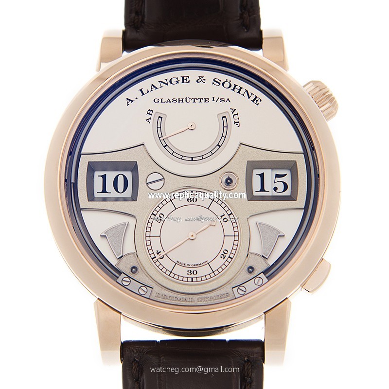A Lange & Sohne OWL SERIES 143.050 Manual Wind 18kt Rose Gold Silvery & White