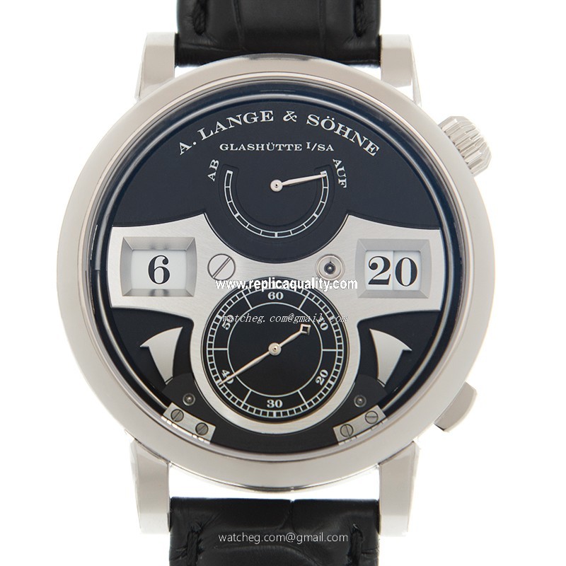 A Lange & Sohne ZEITWERK 145.029 Automatic 18kt White Gold Black