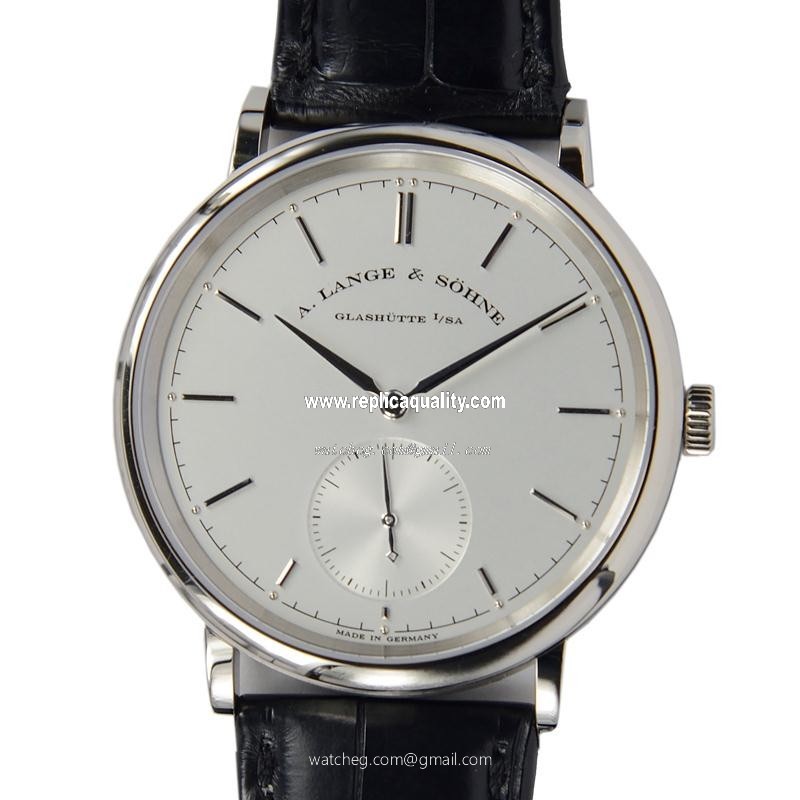 A Lange & Sohne SAXONIA 380.026 Automatic 18kt White Gold Silvery & White