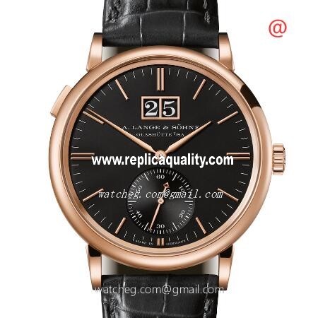 A Lange & Sohne SAXONIA 381.031 Automatic 18kt Rose Gold Black