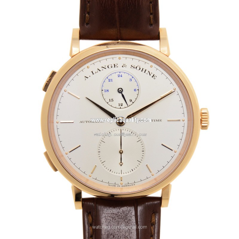 A Lange & Sohne SAXONIA 385.032 Automatic 18kt Rose Gold Silvery & White