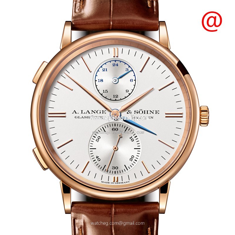 A Lange & Sohne SAXONIA 386.032 Manual Wind 18kt Rose Gold Silvery & White