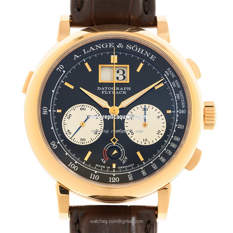 A Lange & Sohne SOHNE DATOGRAPH 405.031 Automatic 18kt Rose Gold Black