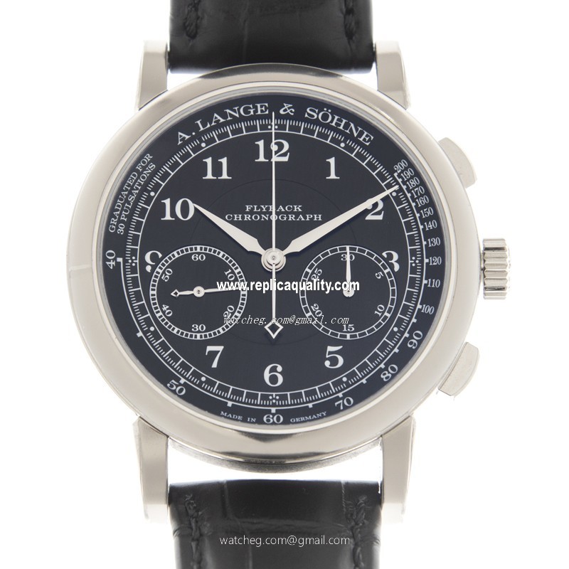 A Lange & Sohne 1815 CHRONOGRAPH 414.028 Automatic 18kt White Gold Silvery & White