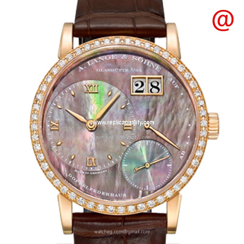 A Lange & Sohne LANGE 1 813.043 Manual Wind 18kt Rose Gold & Diamonds Brown
