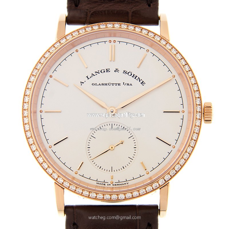 A Lange & Sohne SAXONIA 842.032 Automatic 18kt Rose Gold & Diamonds White