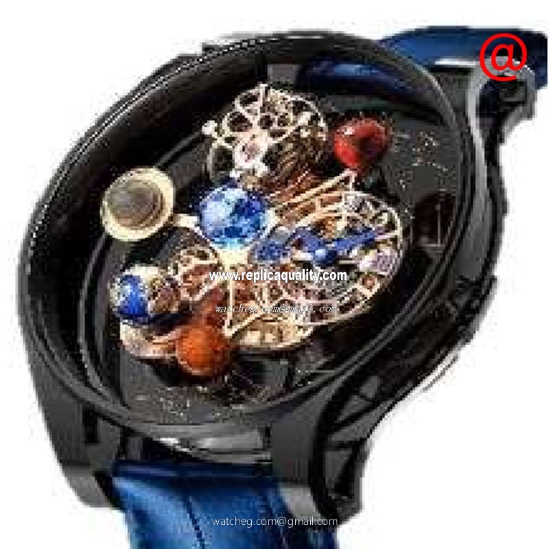 Jacob & Co ASTRONOMIA SOLAR AS300.31.TO.AN.ABALA Manual Wind 18kt Black Gold Transparent Skull