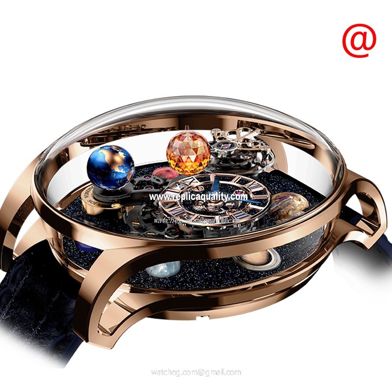 Jacob & Co ASTRONOMIA SOLAR AS300.40.AP.AK.AFL4A Manual Wind 18kt Rose Gold Transparent Skull