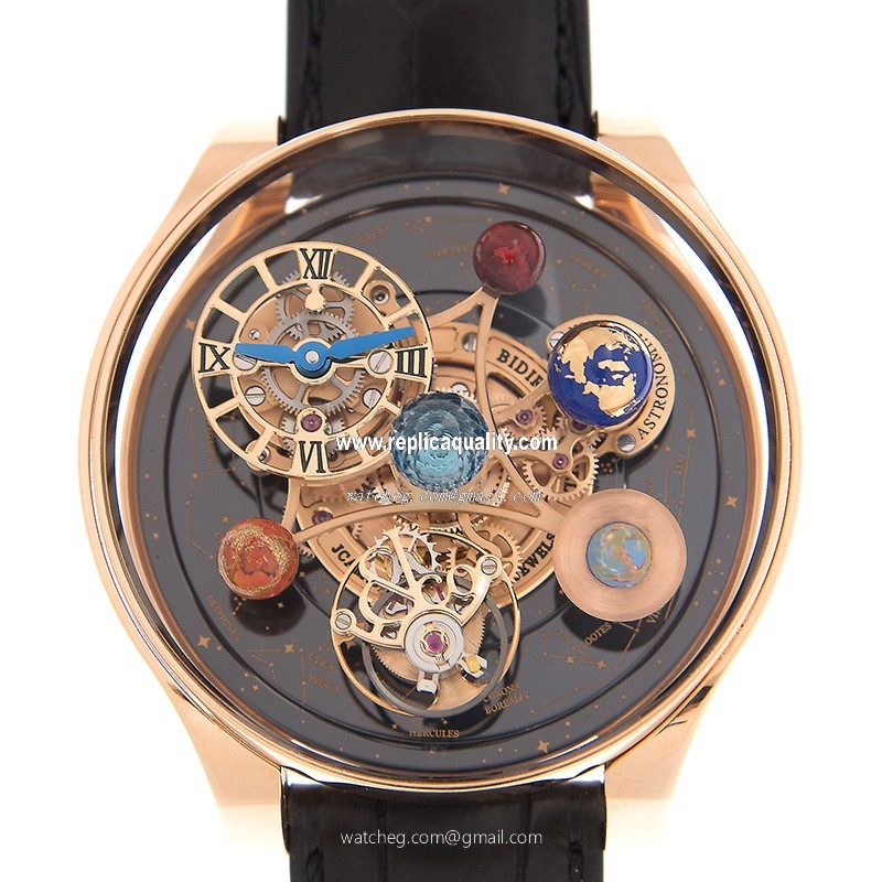 Jacob & Co ASTRONOMIA SOLAR AS300.40.TO.AN.ADA4A Automatic 18kt Rose Gold Transparent Skull