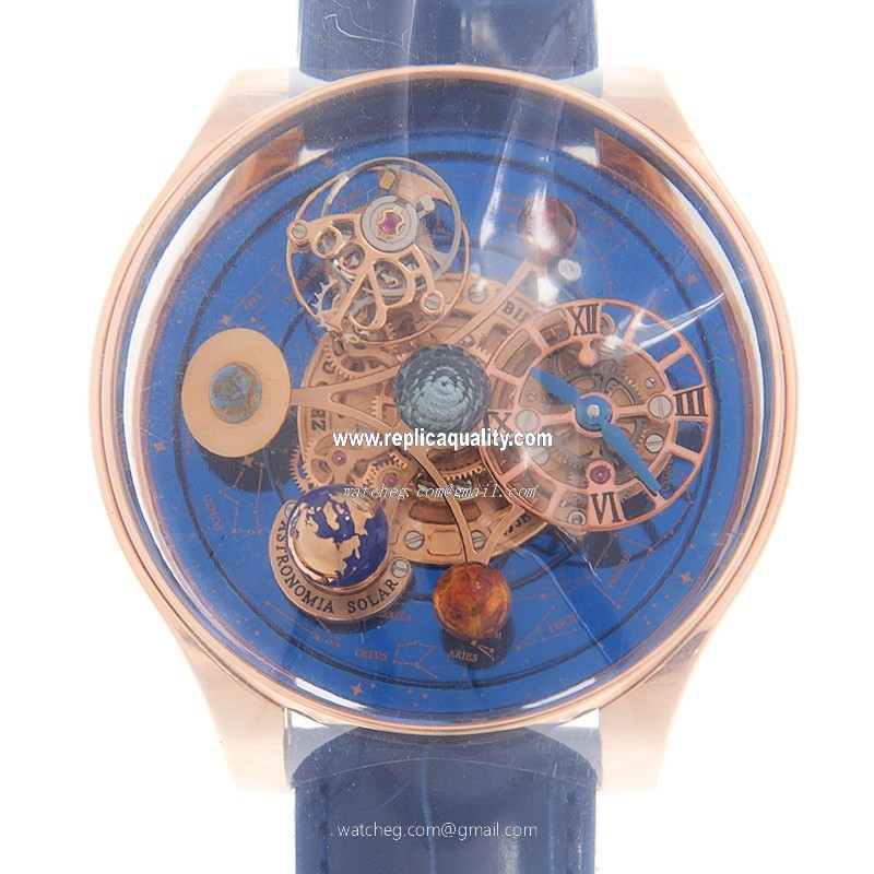 Jacob & Co ASTRONOMIA AS300.40.TP.AN.A Manual Wind 18kt Rose Gold Blue