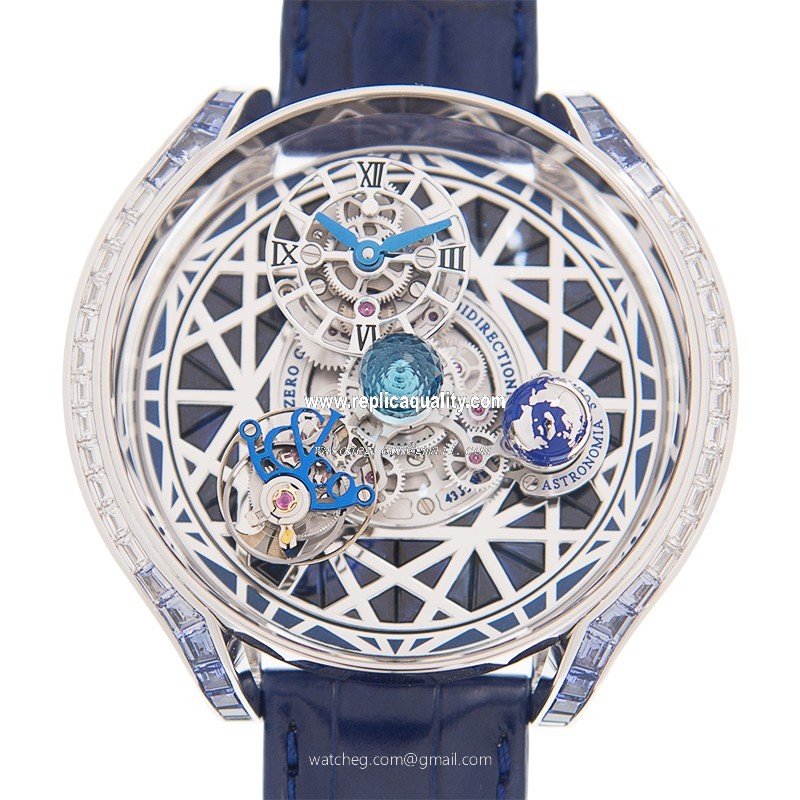 Jacob & Co ASTRONOMIA SOLAR AS800.30.DB.UA.AGZ4D Automatic 18kt White Gold & Diamond Transparent Skull