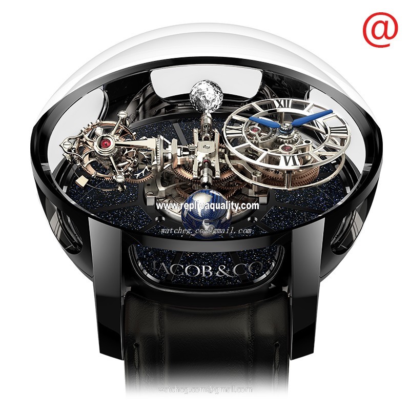 Jacob & Co ASTRONOMIA AT100.31.AC.SD.BCA4D Manual Wind 18kt White Gold Transparent Skull