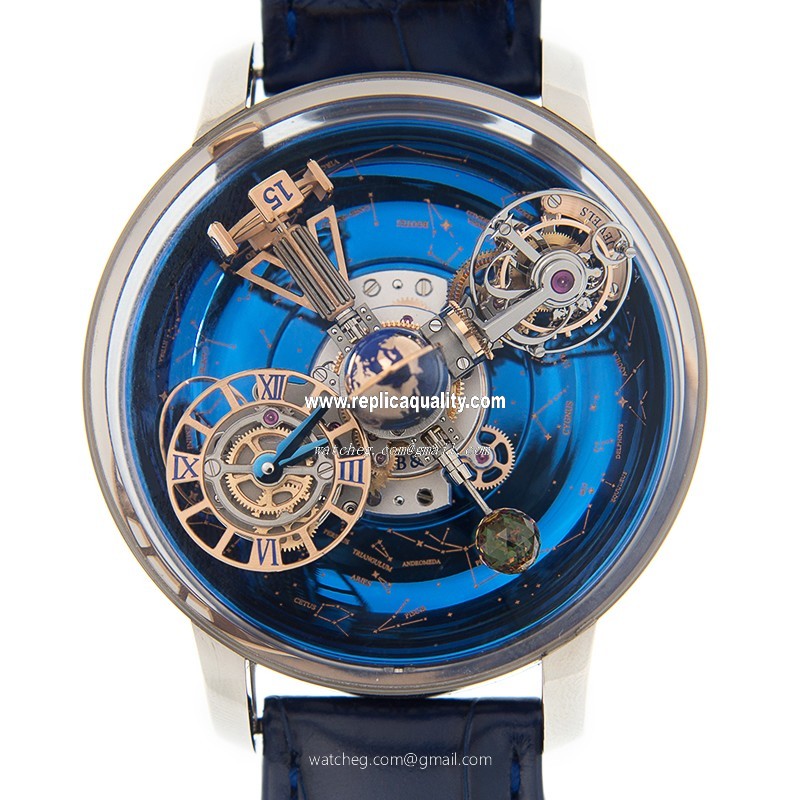 Jacob & Co ASTRONOMIA AT110.30.AA.SD.A FL4D Manual Wind Stainless Steel Blue