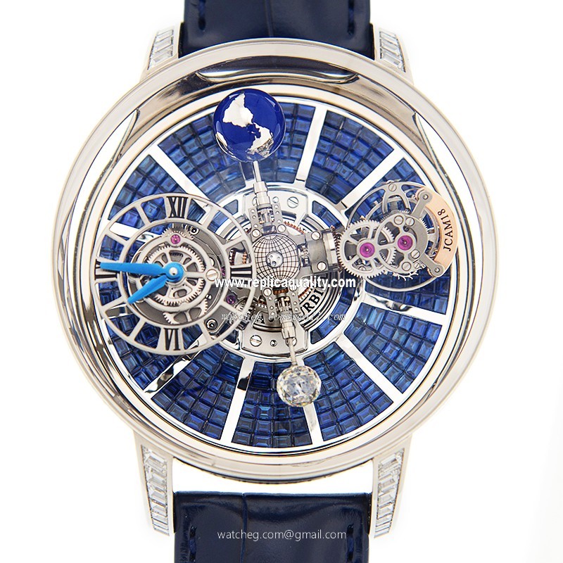Jacob & Co ASTRONOMIA AT800.30.BD.BB.A Manual Wind 18kt White Gold Blue