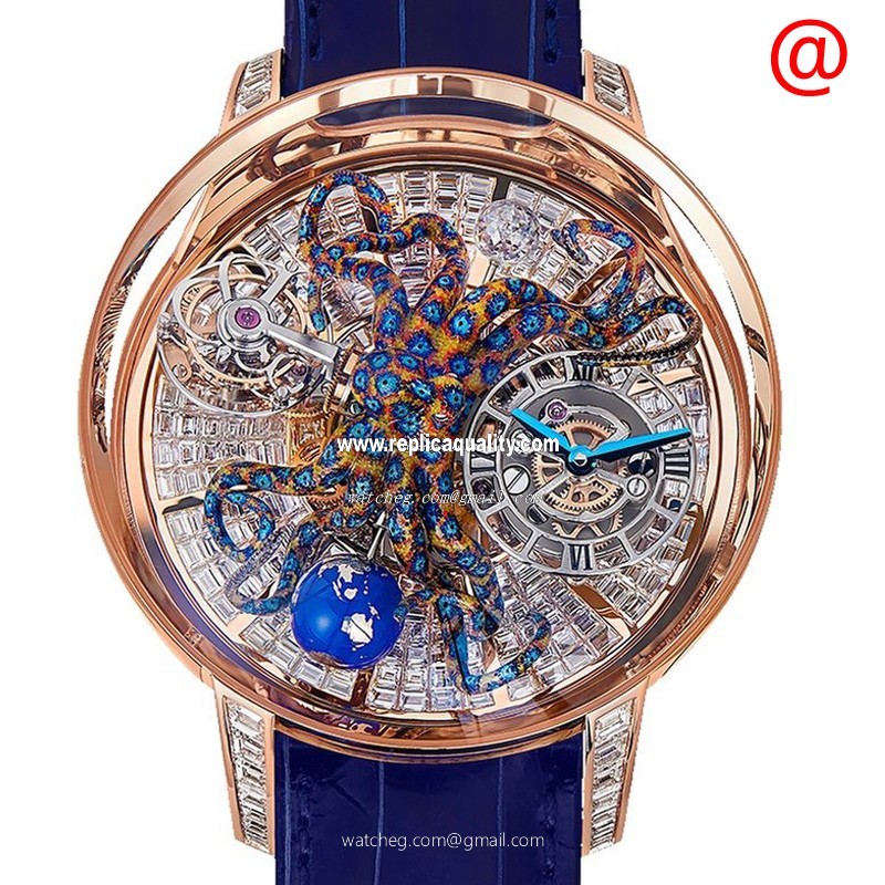 Jacob & Co ASTRONOMIA AT802.40.BD.UA.AFL4D Manual Wind 18kt Rose Gold Transparent Skull