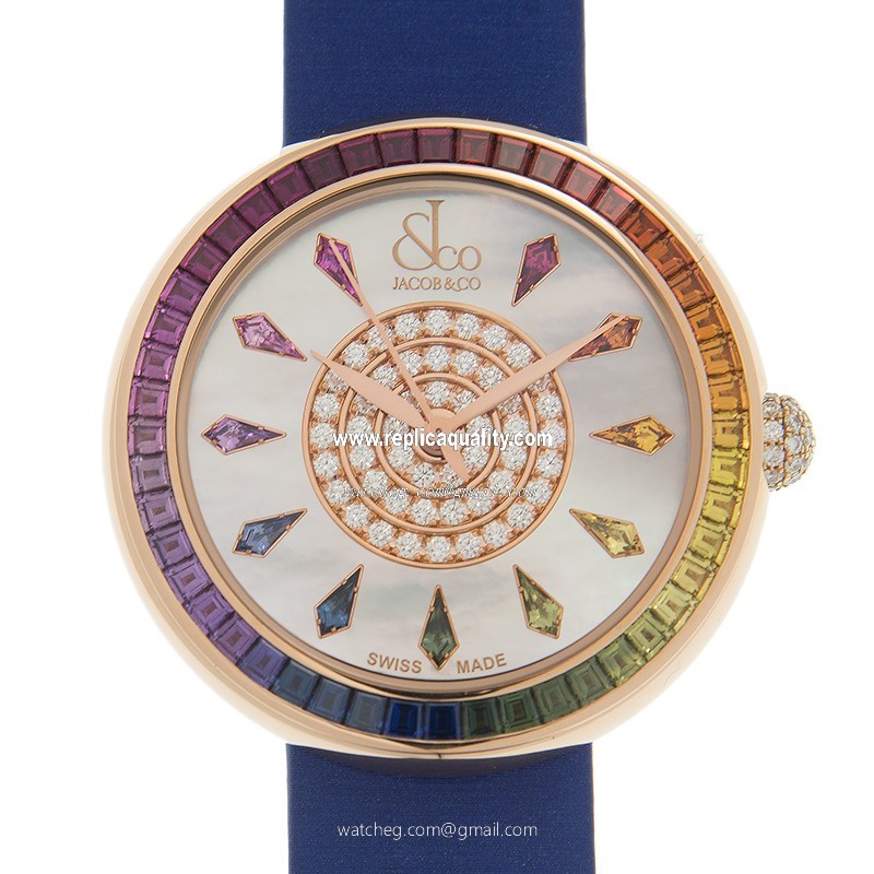 Jacob & Co BRILLIANT BA537.40.GR.KW.ABSAA Automatic 18kt Rose Gold & Sapphire White