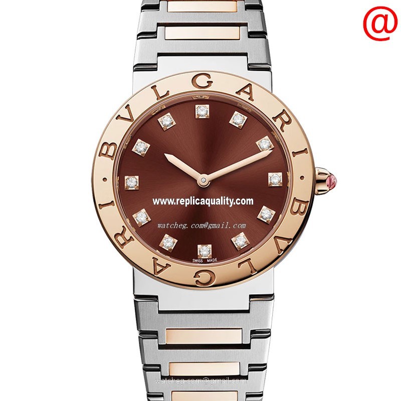 Bulgari BULGARI 102157 Automatic 18kt Rose Gold & Steel Dark Brown