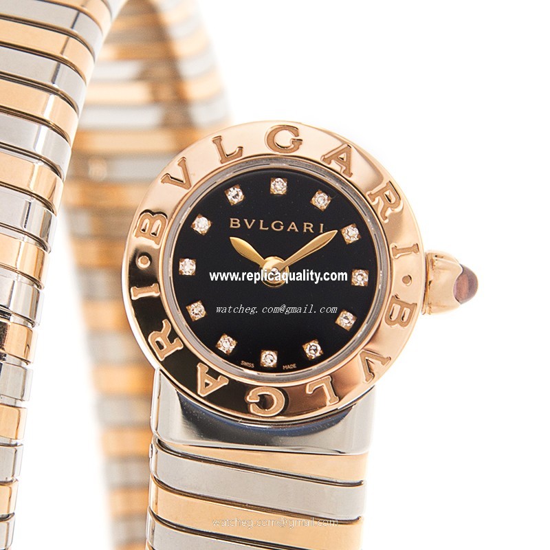 Bulgari BULGARI BBLP191TSG Quartz 18kt Rose Gold Black