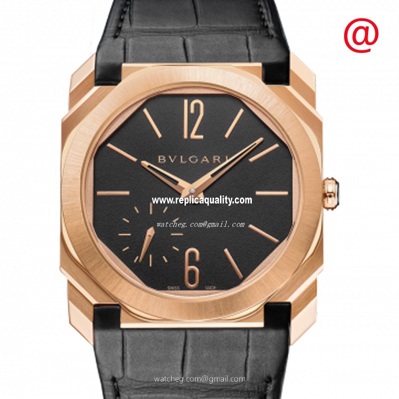 Bulgari OCTO FINISSIMO 103286 Automatic 18kt Rose Gold Black