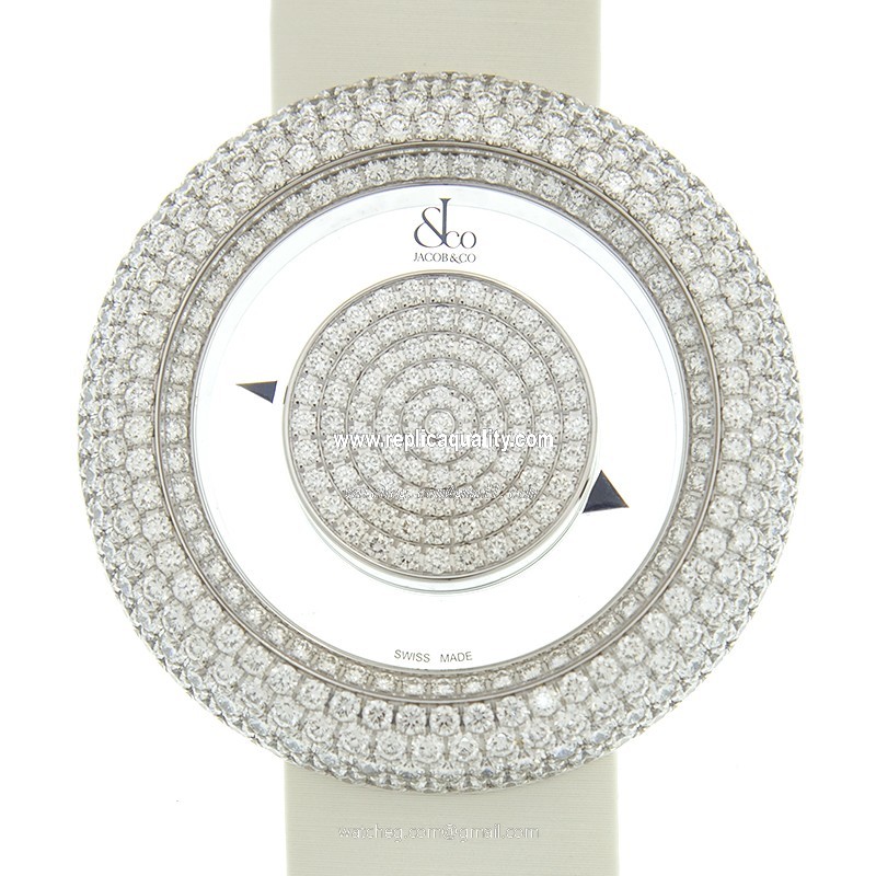 Jacob & Co BRILLIANT BM556.30.RD.RD.A Quartz 18kt White Gold & Diamond Silver