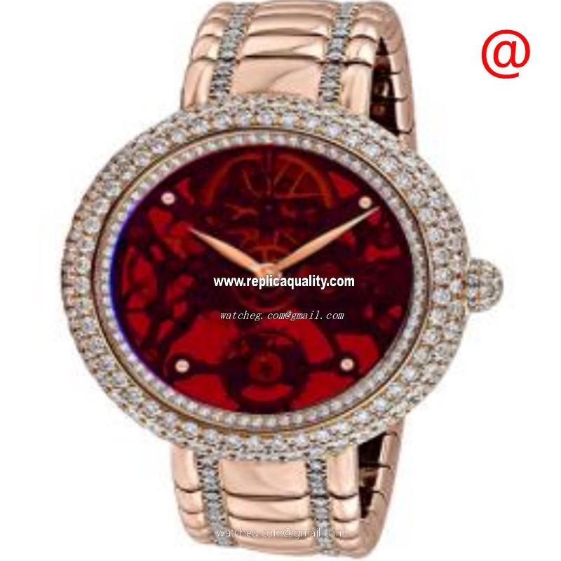 Jacob & Co BRILLIANT BS431.40.RD.QRB.A Manual Wind 18kt Rose Gold Red
