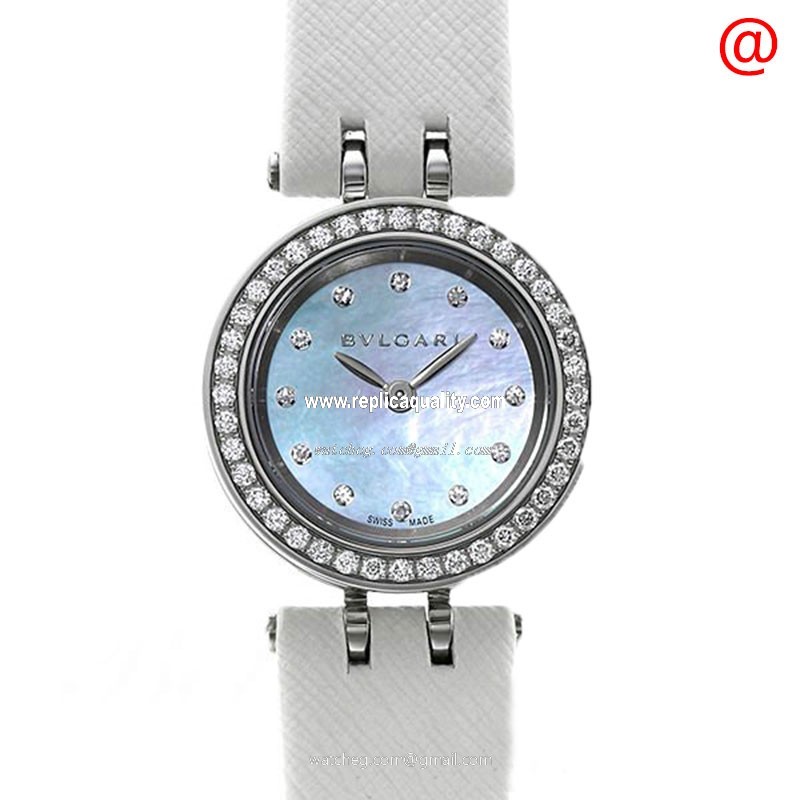 Bulgari B.ZERO1 102397 Quartz Stainless Steel & Diamonds Light Blue
