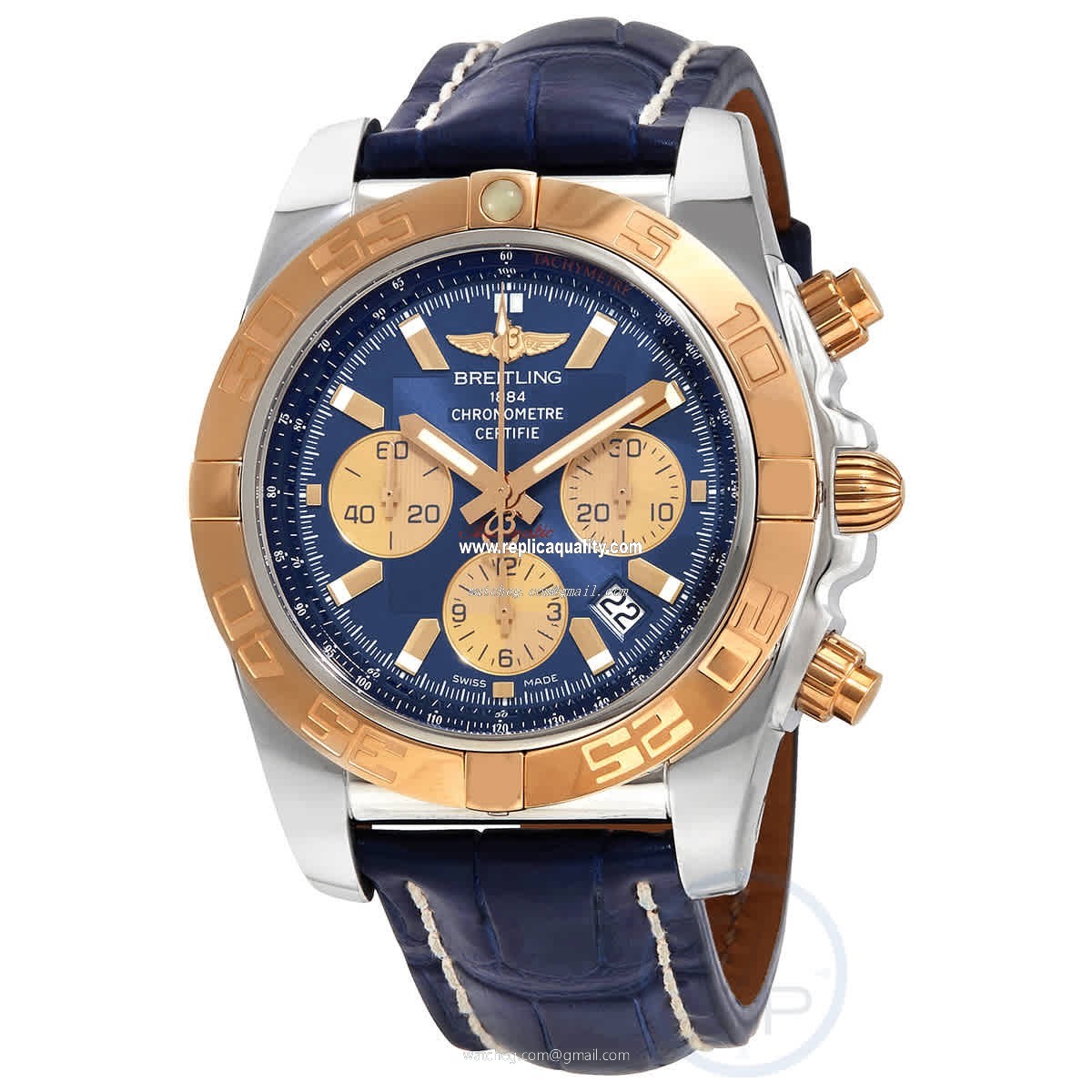 Breitling CHRONOMAT B01 CB0110121C1P1 Automatic Gold-Plated & Stainless Steel Blue
