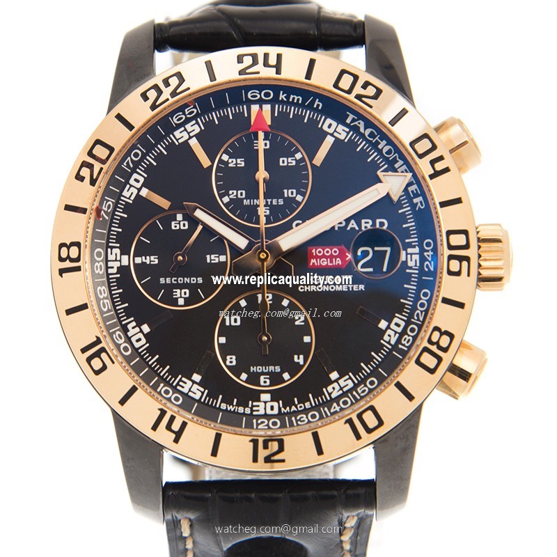 Chopard MILLE MIGLIA GT XL 161267-5002 Automatic 18kt Rose Gold Black