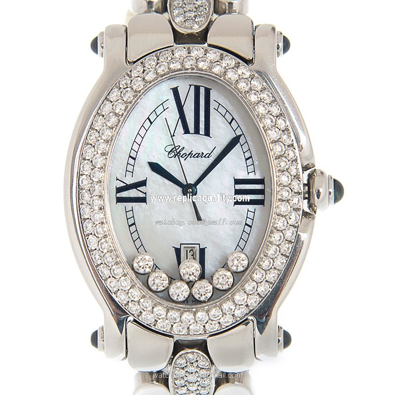 Chopard HAPPY SPORT NRSVDIA_DIASTRAP Quartz Stainless Steel & Diamonds White