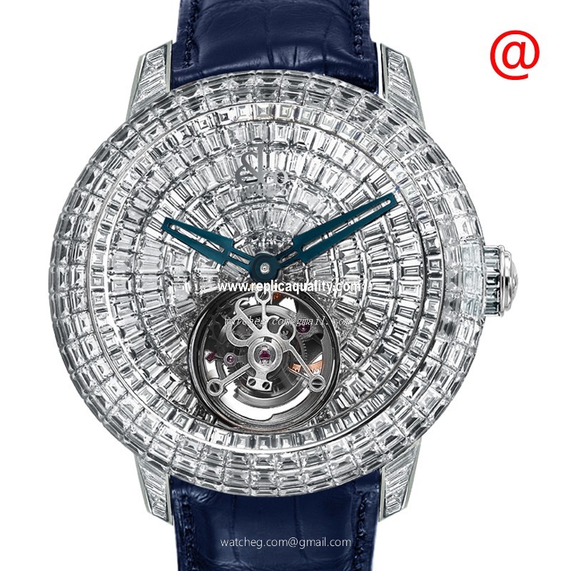 Jacob & Co CAVIAR TOURBILLON CV201.30.BD.BD.A Manual Wind 18kt White Gold Silver