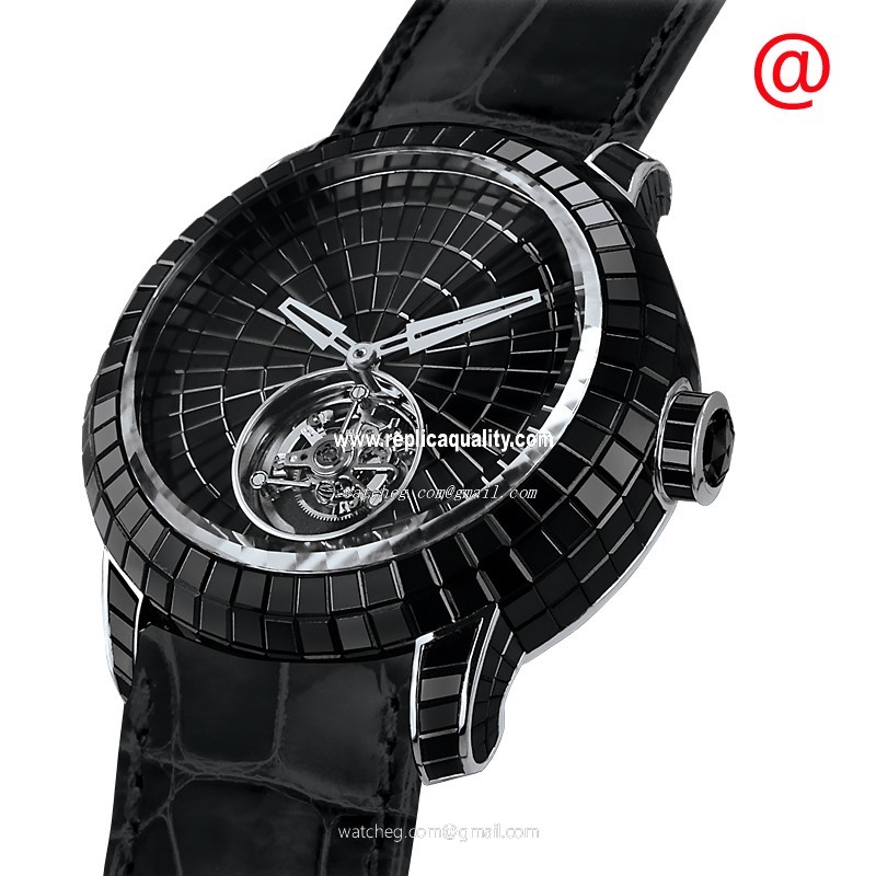 Jacob & Co CAVIAR TOURBILLON CV201.30.BS.BS.BDA4D Manual Wind 18kt White Gold Black