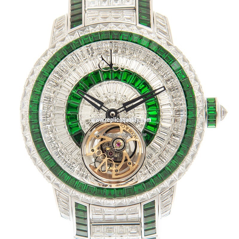 Jacob & Co CAVIAR TOURBILLON CV210.30.BD.UA.A30BA Manual Wind 18kt White Gold & Diamond Silver