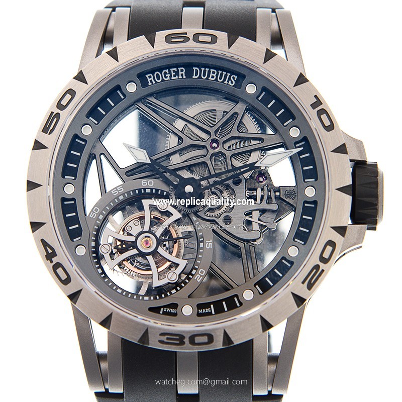 Roger Dubuis EXCALIBUR DBEX0479 Manual Wind Titanium Transparent Skull
