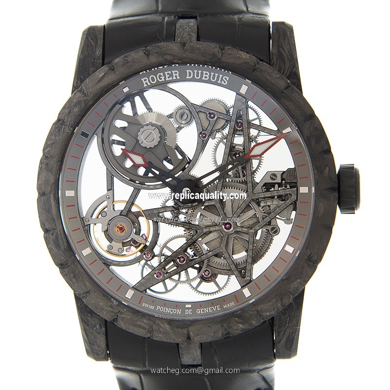 Roger Dubuis EXCALIBUR DBEX0508 Automatic Carbon Fiber Transparent Skull