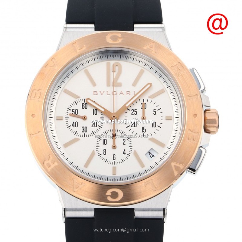 Bulgari DIAGONO DG41WSPGVDCH-SET-BRW Automatic 18kt Rose Gold & Steel White