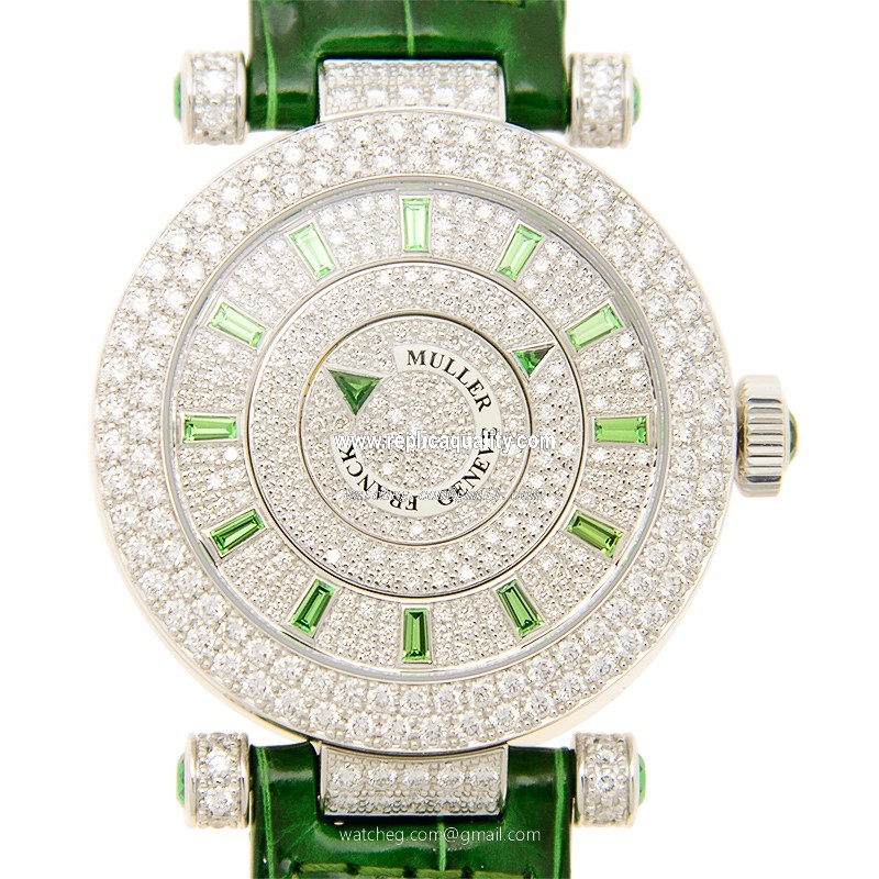 Franck Muller DOUBLE MYSTERY DM 36 D 2R CD (OG) Automatic 18kt White Gold & Diamond Silver