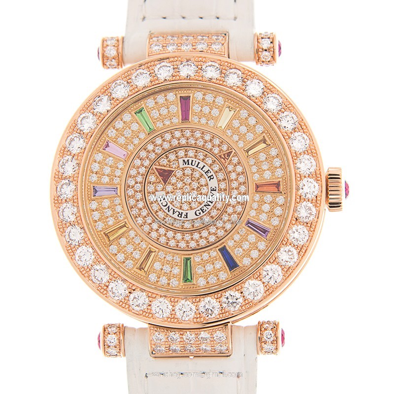 Franck Muller DOUBLE MYSTERY DM 42 COL DRMD 1R CD (5N) Automatic 18kt Rose Gold & Diamonds Silver