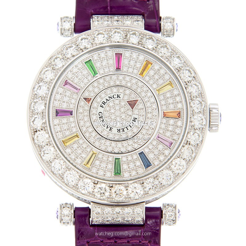 Franck Muller DOUBLE MYSTERY DM 42 COL DRM D 1R CD (OG) Automatic 18kt White Gold & Diamond Silver