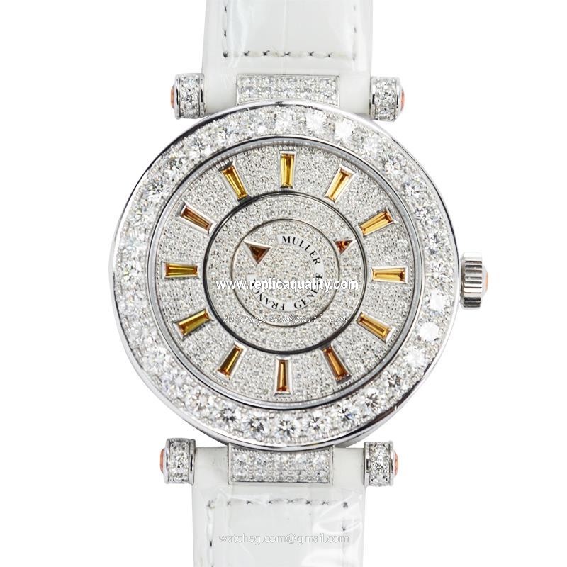 Franck Muller DOUBLE MYSTERY DM 42 D 1R CD (OG) Automatic 18kt White Gold & Diamond Silver
