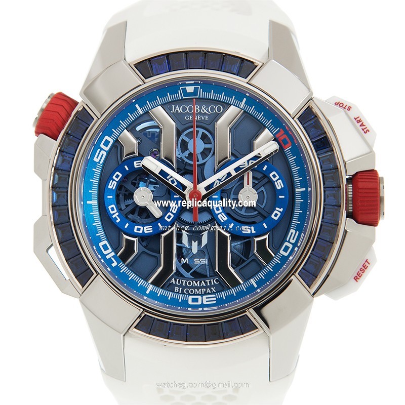 Jacob & Co EPIC X CHRONO EC423.32.BB.UA.AHB4S Automatic 18kt White Gold & Sapphire Blue