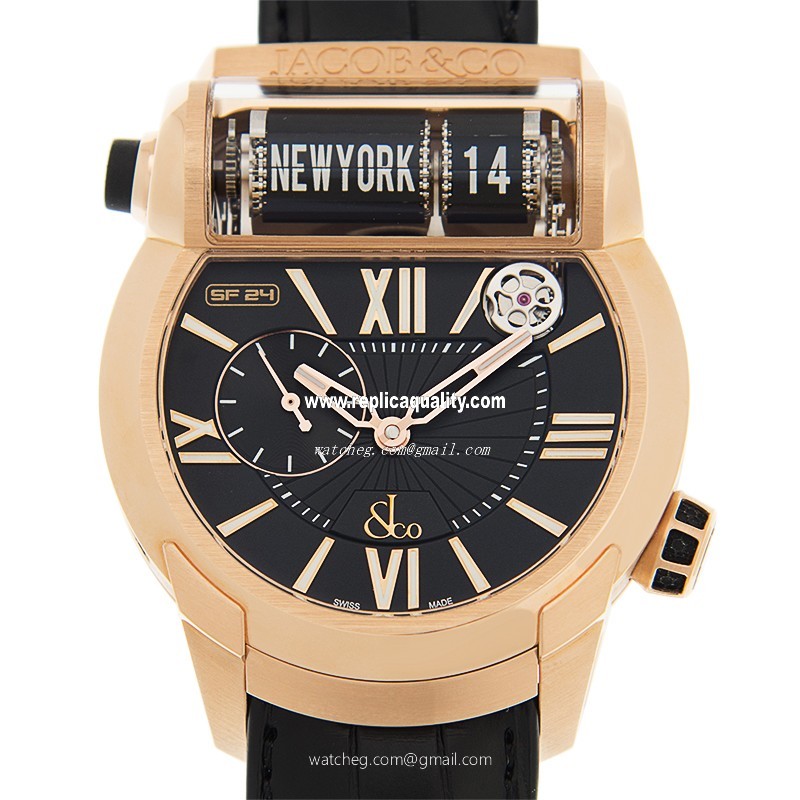Jacob & Co EPIC SF24 ES101.40.NS.LR.A Automatic 18kt Rose Gold Black