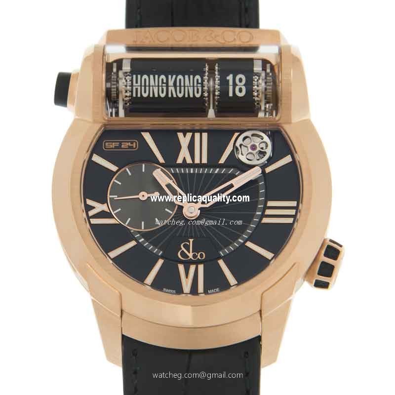 Jacob & Co EPIC SF24 ES101.40.NS.LR.ACA4D Automatic 18kt Rose Gold Black