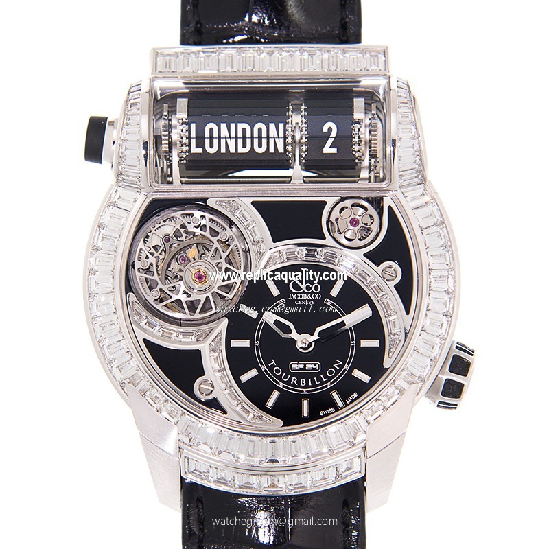 Jacob & Co EPIC SF24 ES802.30.BD.BD.A Automatic 18kt White Gold & Diamond Black