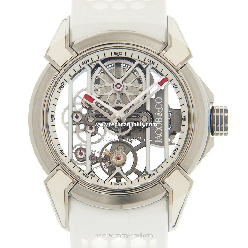 Jacob & Co EPIC X EX100.20.WR.WB.ALB4A Manual Wind Titanium Transparent Skull